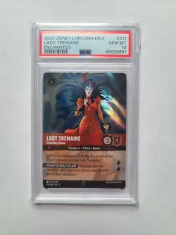 Lorcana TCG Lady Tremaine Imperious Queen PSA 10 GEM MINT Enchanted Card #211 - Image 2