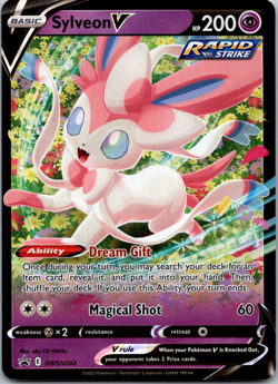 Sylveon V SWSH202 Black Star Promo Ultra Rare Holo Pokemon TCG Card NM Foil - Image 1