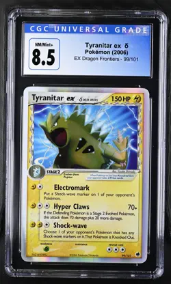 CGC 8.5 NM+ Tyranitar ex 2006 EX Dragon Frontiers 99/101 Holo Pokemon Card - Image 1