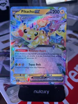 Pikachu EX Double Rare Holo Card 057/191 Surging Sparks Pokemon TCG Card NM - Image 1