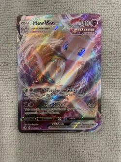 Pokemon TCG Mew VMAX 114/264 Ultra Rare Holo Card Near Mint Condition - Image 1