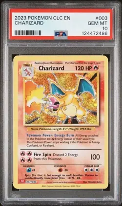 2023 POKEMON CLC-TRADING CARD GAME CLASSIC #003 CHARIZARD PSA 10 - Image 1