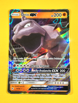 Pokemon Card NM/LP Onix GX 36/68 Hidden Fates Full Art 2019 - Image 1