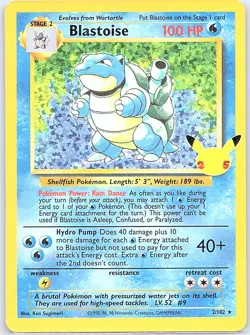 Blastoise 2/102 Celebrations: Classic Collection - Pokemon Card - NM - Image 1