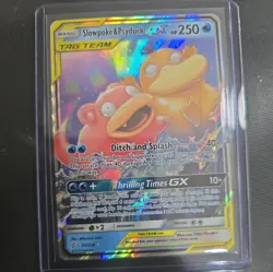 Pokemon TCG Slowpoke & Psyduck Tag Team GX Unified Minds Ultra Rare Card 35/236 - Image 1