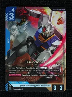 2025 Gundam Card Game Newtype Rising GD01 LR Gundam #GD01-001 - Image 1