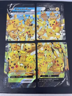 Pikachu V-Union SWSH Promo Pokemon Trading Cards Set - Image 1