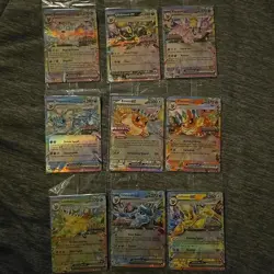 Prismatic Evolutions Complete Set Of 9 Eeveeloution Ex Cards Regular Stamped - Image 1