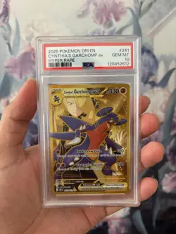 Destined Rivals Cynthia's Garchomp EX Gold Hyper-Rare Card 241/182 PSA 10 - Image 1