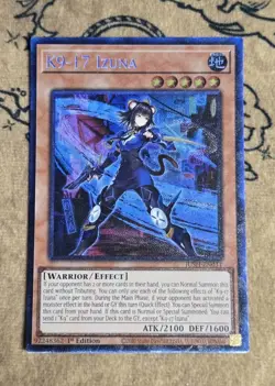 Yugioh K9 - 17 Izuna JUSH-EN031 1st Edition Collector's Rare NM - Image 1