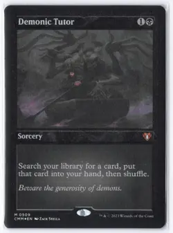 Demonic Tutor (Foil Etched) M Commander Masters 509 NM - Image 1