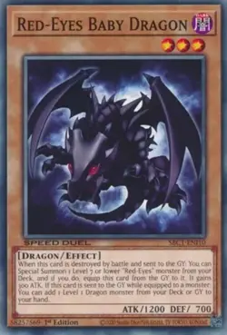 Red-Eyes Baby Dragon - SBC1-ENI10 - Common - 1st Edition - Lightly Played - Image 1
