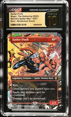 SPIDER-PUNK Marvel's Spider-Man Borderless Rare CGC Pristine 10 MTG - Image 1