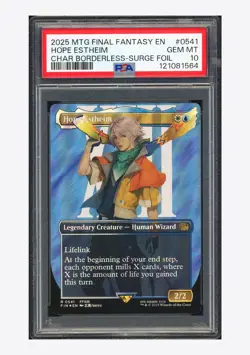 MTG PSA 10 Hope Estheim Character Borderless-Surge Foil 2025 #0541 FIN English - Image 1