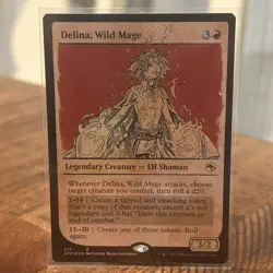 MTG Delina, Wild Mage (Showcase) Adventures in the Forgotten Realms Foil #317 NM - Image 1