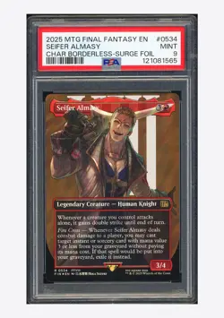 MTG PSA 9 Seifer Almasy Character Borderless-Surge Foil 2025 #0534 FIN English - Image 1