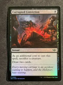 MTG Corrupted Conviction, NM-Mint, (OTJ #0084) Foil - Image 1