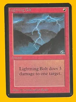 MTG LIGHTNING BOLT Alpha (OldManMTG 012-020) - Image 1