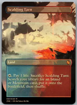 FOIL FULL ART Scalding Tarn - Zendikar Rising Expeditions PROXY! - Image 1