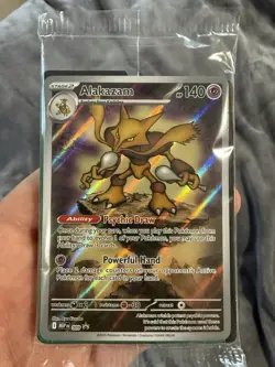 Pokemon TCG Mega Evolution Promo Alakazam 009 Near Mint Condition - Image 1