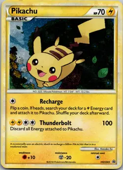 Pokemon Pikachu HGSS03 Promo LP Lot of 7 - Image 3
