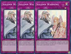 Yu-Gi-Oh! 3x Solemn Warning RA02-EN078 Super Rare Playset - Image 1