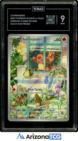 Pokemon 2023 Charmander SVP EN 044 Black Star Promo Obsidian Flames ETB TAG 9 - Image 1