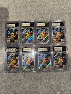 LOT OF 8 CGC PRISTINE 10s Pikachu - Pokemon(2022) T. Chinese S&V Promos-001/SV-P - Image 1