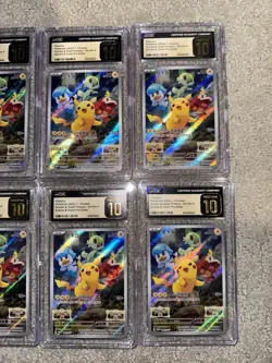 LOT OF 8 CGC PRISTINE 10s Pikachu - Pokemon(2022) T. Chinese S&V Promos-001/SV-P - Image 3