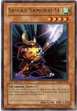 4x Lightly Played Sasuke Samurai #4 - RDS-EN016 - Rare - 1st Edition - YuGiOh - Image 1