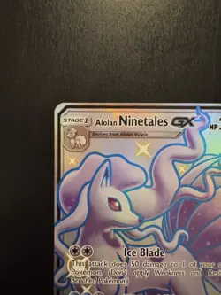 Shiny Alolan Ninetales GX Pokemon Hidden Fates: Shiny Vault SV53/SV94 NM - Image 4