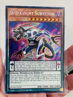Yu-Gi-Oh! TCG D/D Count Surveyor 1st Edition Secret Rare, Near Mint Condition - Image 1