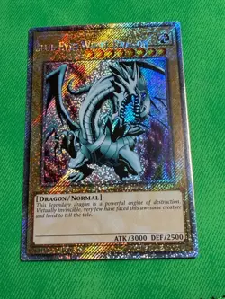 Yugioh! Blue-Eyes White Dragon RA03-EN001 Platinum NAME SHIFT MISPRINT ERROR LP - Image 1