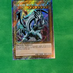 Yugioh! Blue-Eyes White Dragon RA03-EN001 Platinum NAME SHIFT MISPRINT ERROR LP - Image 3
