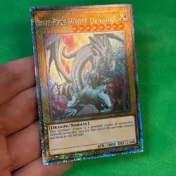 Yugioh! Blue-Eyes White Dragon RA03-EN001 Platinum NAME SHIFT MISPRINT ERROR LP - Image 5