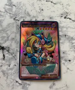 DIY ORICA Toon Dark Magician Girl Waifu Holo Style NM Secret Rare Foil Card Yugi - Image 1