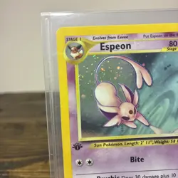 Pokemon TCG Neo Discovery Espeon 1st Edition Holo 1/75 holo SWIRL ungraded card - Image 5