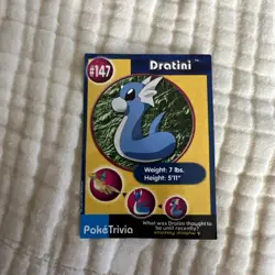 Dratini #147 Pokemon Burger King PokeTrivia Trading Card 1998 - Image 1