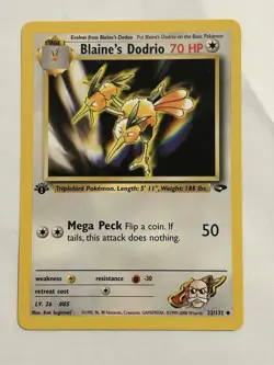 Pokemon TCG Blaine's Dodrio Gym Challenge 1st Edition Uncommon Card 32/132 - Image 1