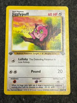 Jigglypuff 54/64 - Jungle First Edition Vintage Pokemon Card LP 1st Ed - Image 1
