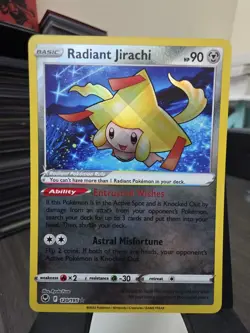 Radiant Jirachi 120/195 Silver Tempest Ultra Rare Holo Pokemon Card NM - Image 1