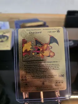 Pokemon Charizard 120HP Gold Foil Fan Art Card 4/102 Near Mint /Mint - Image 2