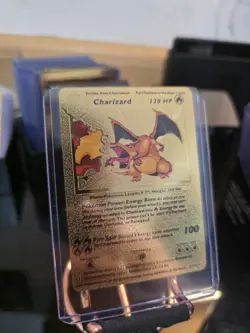 Pokemon Charizard 120HP Gold Foil Fan Art Card 4/102 Near Mint /Mint - Image 3