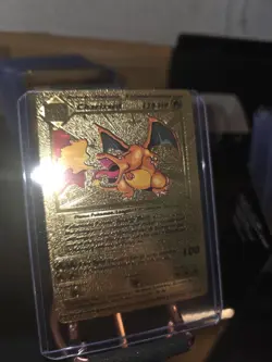 Pokemon Charizard 120HP Gold Foil Fan Art Card 4/102 Near Mint /Mint - Image 4