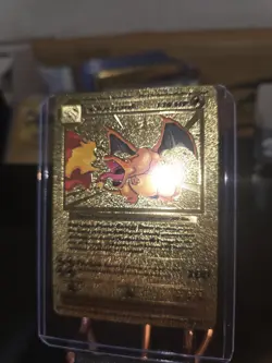 Pokemon Charizard 120HP Gold Foil Fan Art Card 4/102 Near Mint /Mint - Image 5