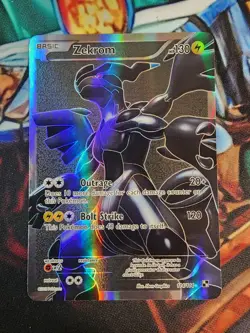 Zekrom 114/114 Black & White Base Full Art Holo Rare Pokemon Card - NM - Image 1