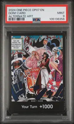 2024 ONE PIECE OP07-500 YEARS IN THE FUTURE ALTERNATE ART DON!! CARD PSA 9 - Image 1