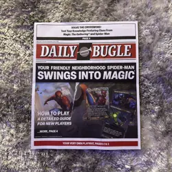 2025 SDCC Marvel Magic The Gathering Spider-Man Daily Bugle Newspaper Playmat - Image 1