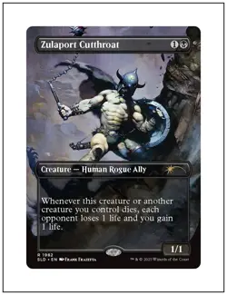 1x Zulaport Cutthroat, Frank Frazetta Secret Lair, Borderless Art, MTG NM - Image 1
