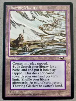 Thawing Glaciers Alliances Regular MTG-Never Played NM-Vintage RESERVE LIST - Image 1